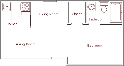 Guadalupe Apartement Floorplan